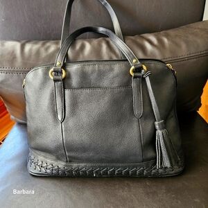 Great American Leather Works Black Leather Satchel Bag